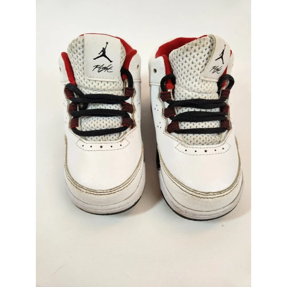 Jordan Flight Toddler‎ Sneakers Shoes Size 6C Mid Top Lace Up White Black